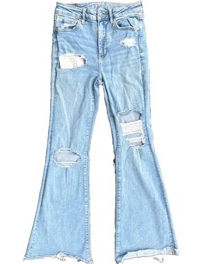 American Eagle Super Hi Rise Flare Jeans 4